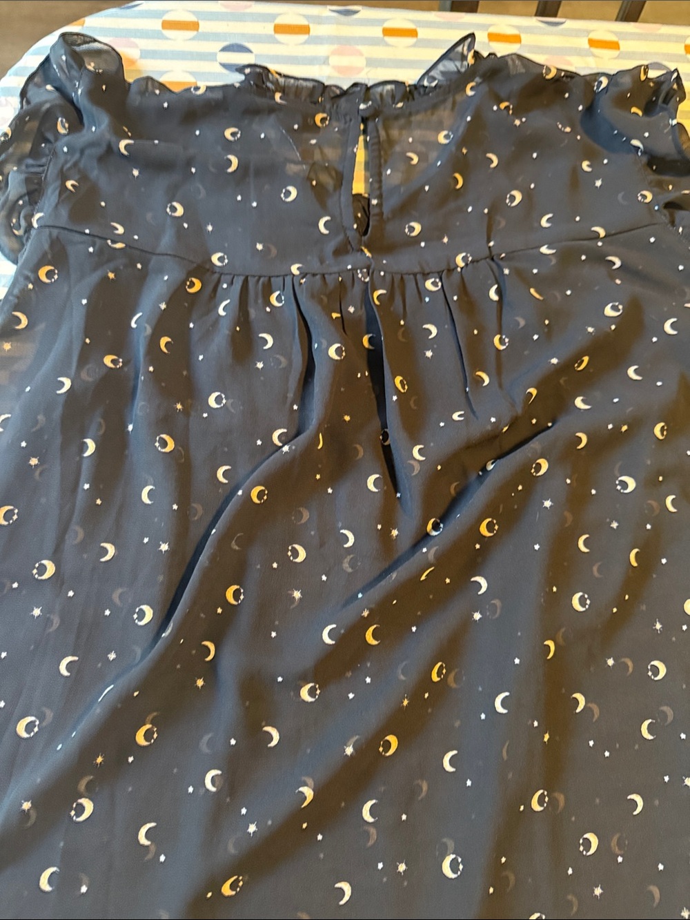 Torrid Sheer Moon & Stars Ruffle Blouse - Picture 7 of 8